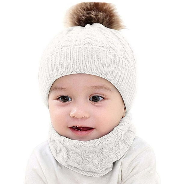 Newborn Children Warm Hats Cute Winter Kids Baby Hats Knitted Wool Crochet Hat 